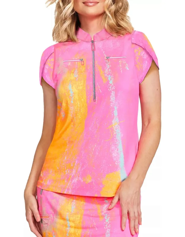 Golf Top Watercolor Short Sleeve