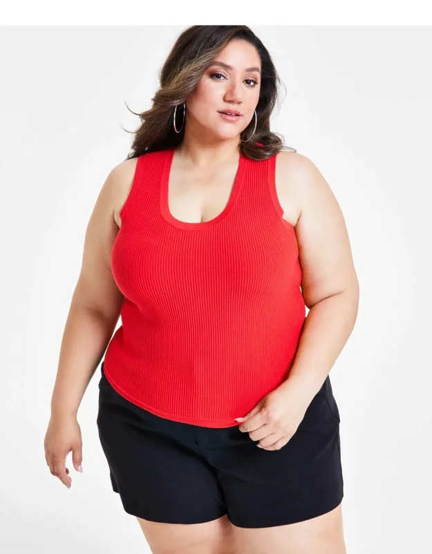 Trendy Ribbed Tank Sweater Vest