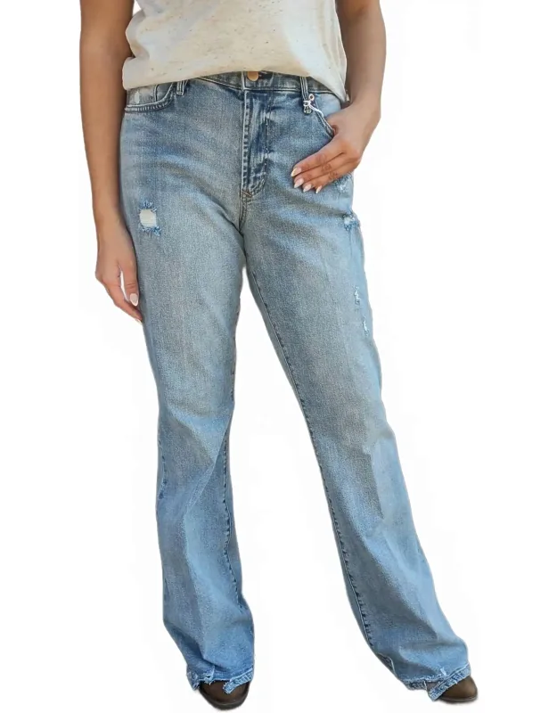 Ripped Flare Jeans