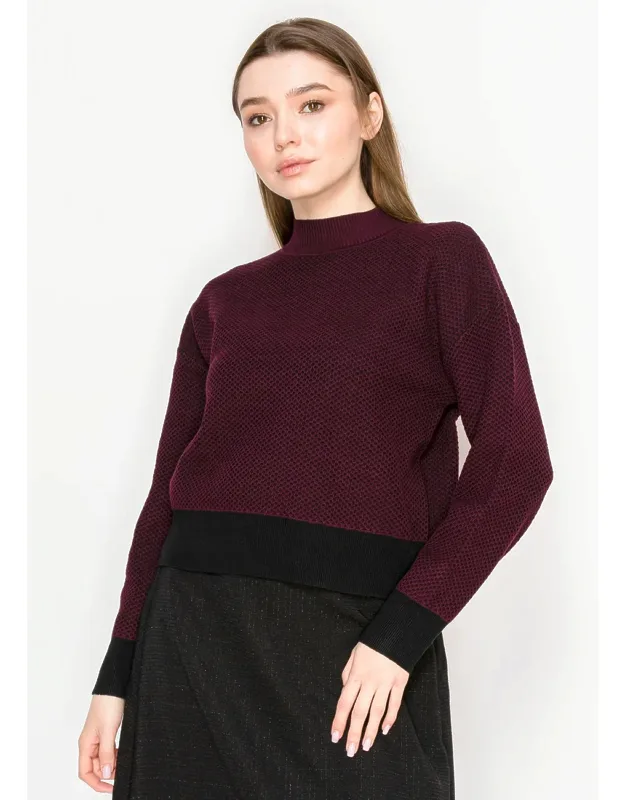 Sweater With Ribbed Trim