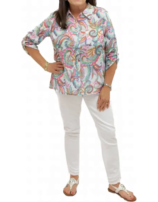 Gauze Printed Top