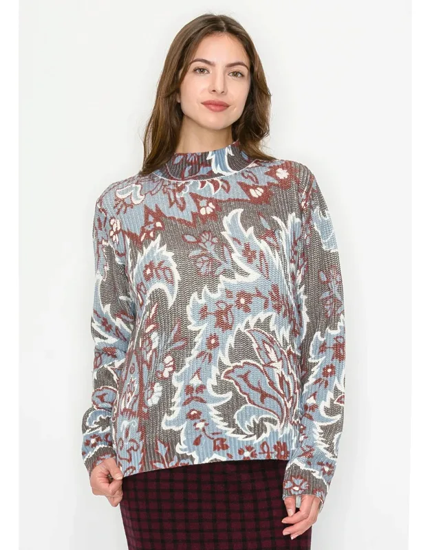 Printed Knit Pullover