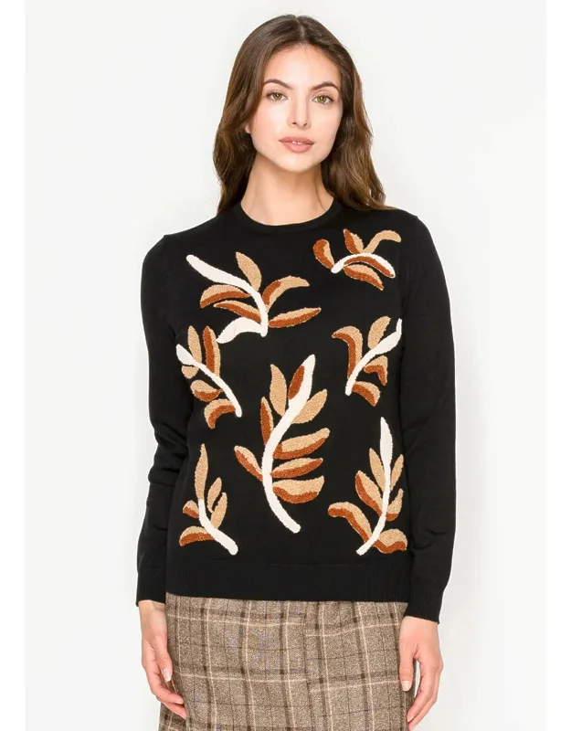 Sweater With Autumn Leaf Design