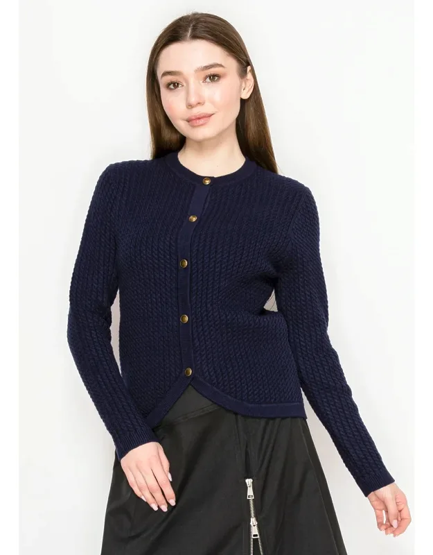 Crew Neck Cardigan
