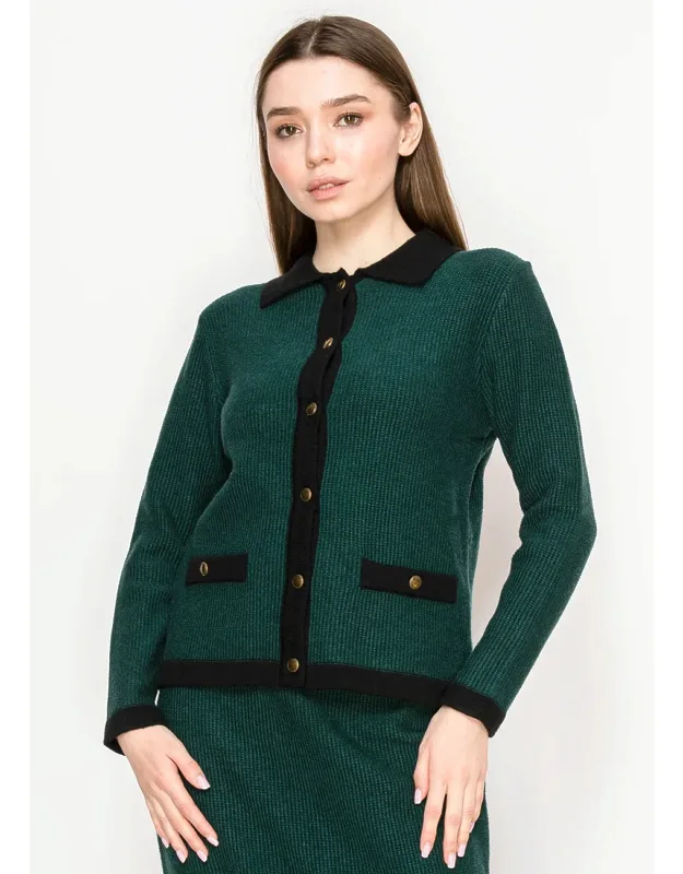 Button-up Knit Cardigan