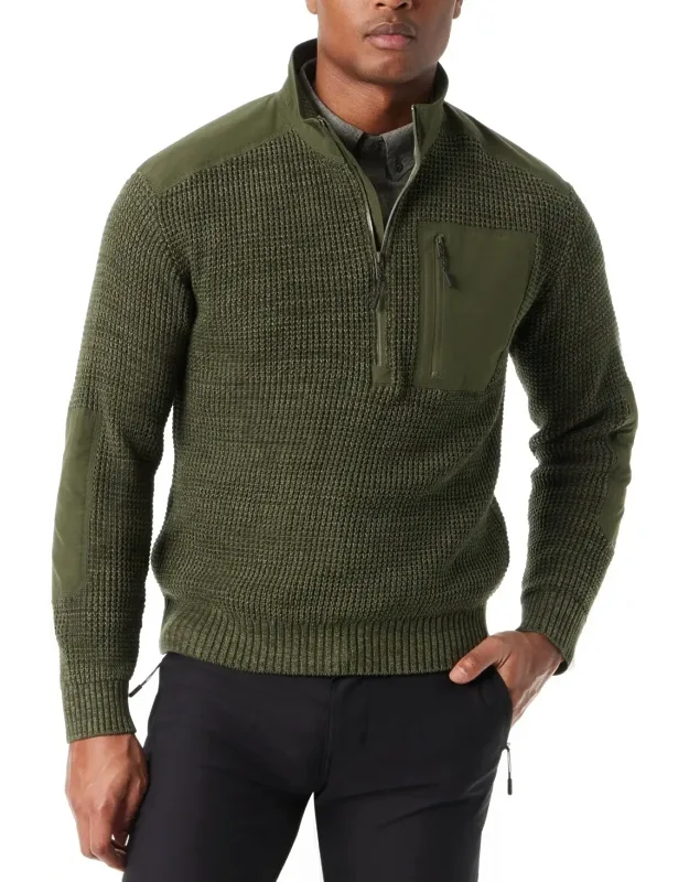 Sweater Zip Mock Neck Pullover