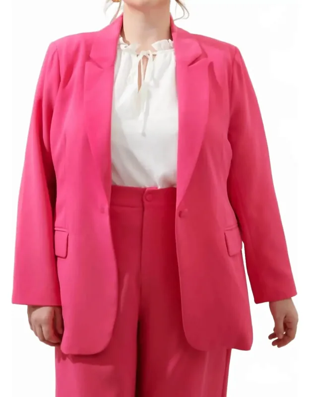 Fitted Notch Lapel Blazer