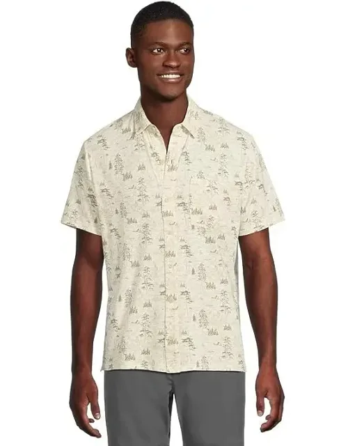 Lakewashed Scenic Short Sleeve Button Up Shirt