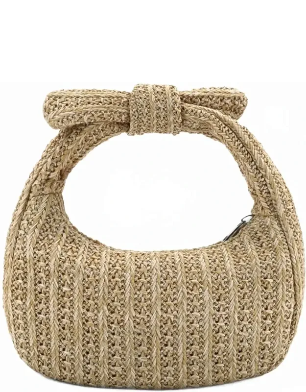 Aimee Mini Straw Top Handle Bag