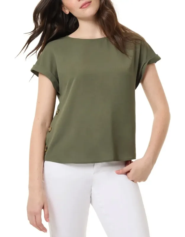 Top Short Sleeve Round Neck