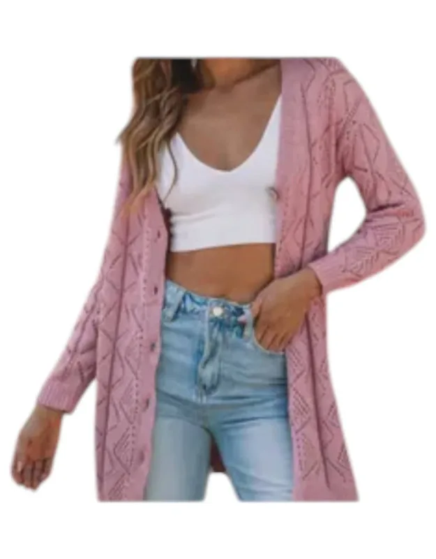 Openwork Knit Cardigan