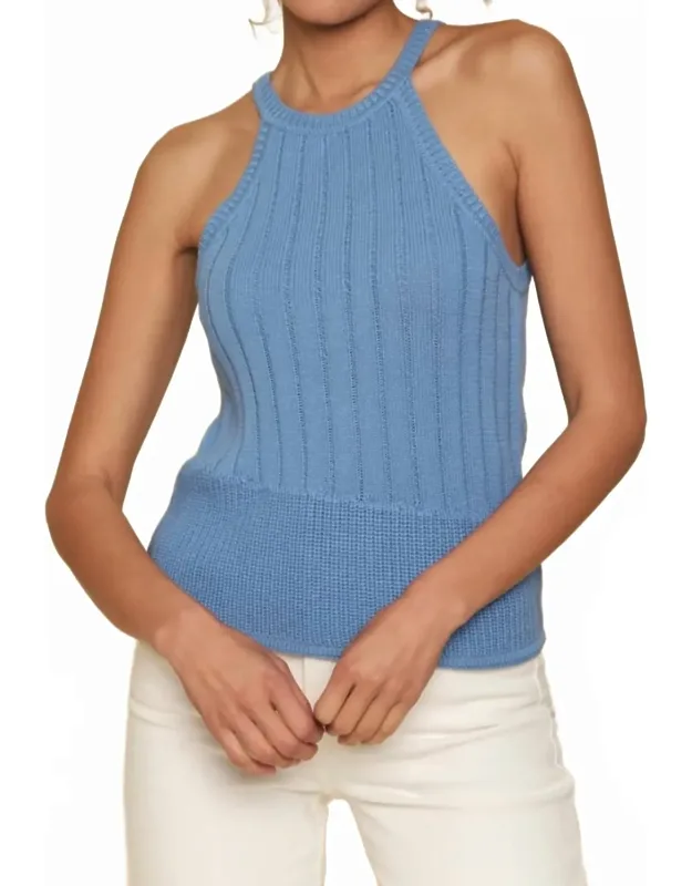 Ribbed Halterneck Sweater