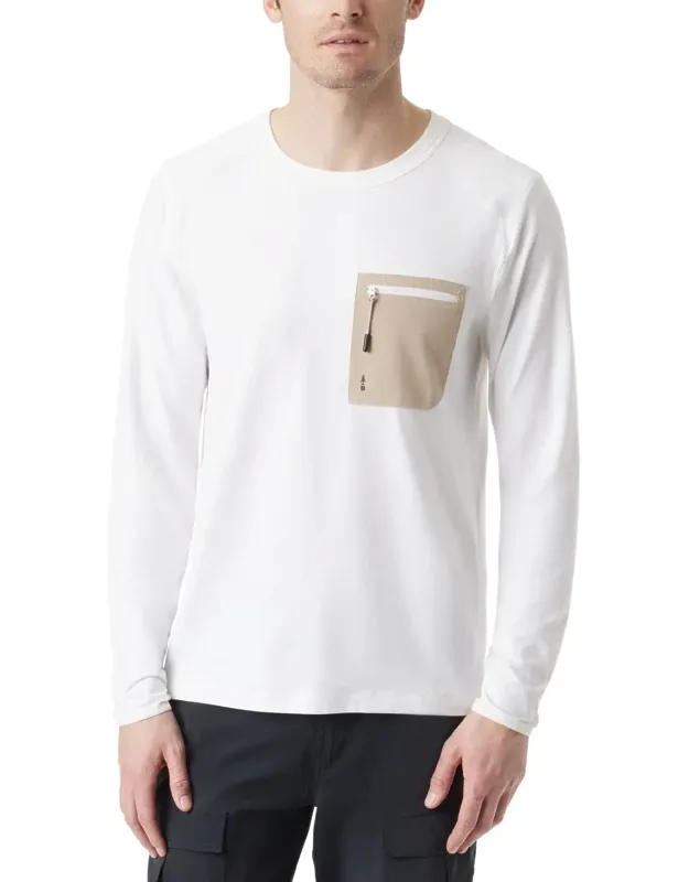 Outdoor Utility T-shirt With Long Sleeve And Zip Pockets