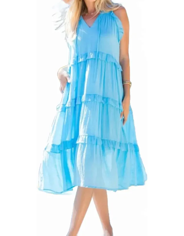 Ruffle Front Midi Dress
