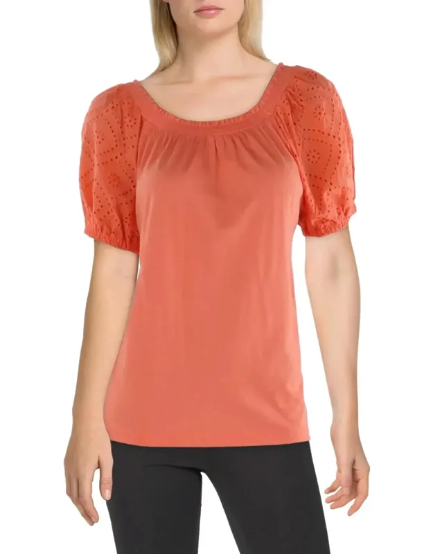Smocked Puff Sleeve Blouse