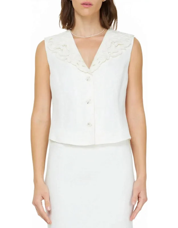 Sleeveless V-neck Top