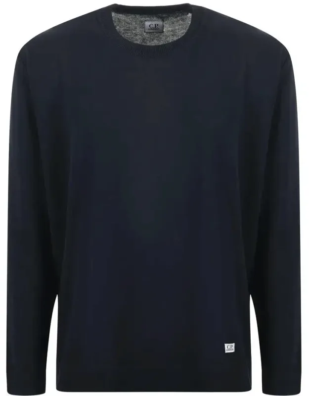 Sweater Light Washed Effect Ribbed Crewneck