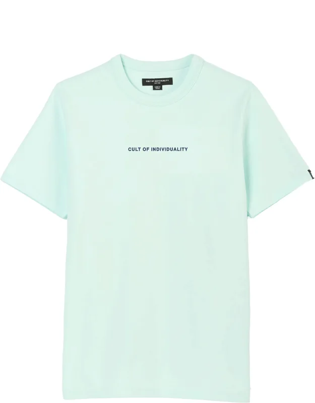Short Sleeve Crew Neck Tee "shimuchan" Logo