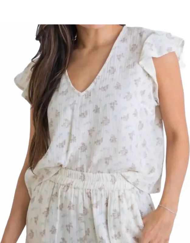 Vintage Floral Gauze Top