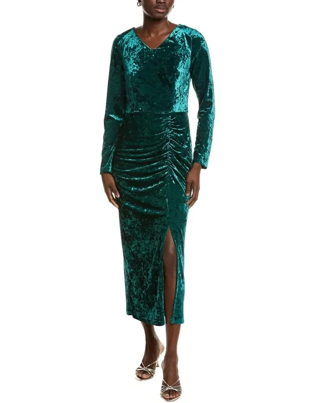 Crushed Velvet Midi Dress