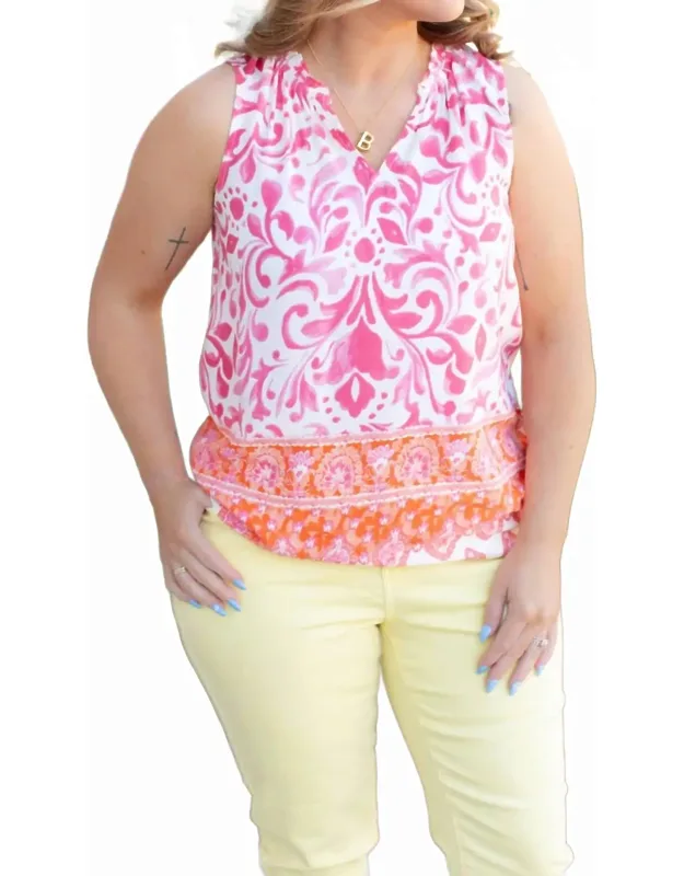 Printed Sleeveless Top