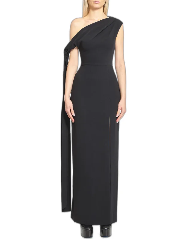 Irina Dress With Dropped Shoulder Design And Concealed Side Zipper