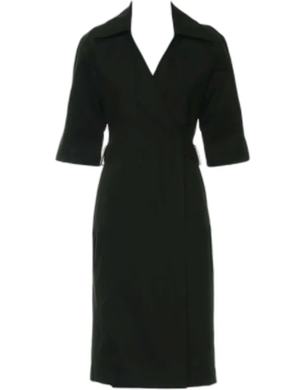 Belted Cotton Wrap Dress