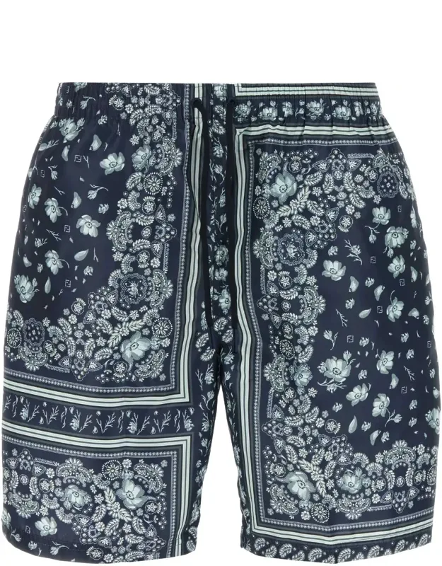 Printed Polyester Swimming Shorts