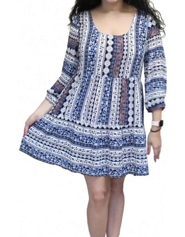 Cross Back Peasant Dress