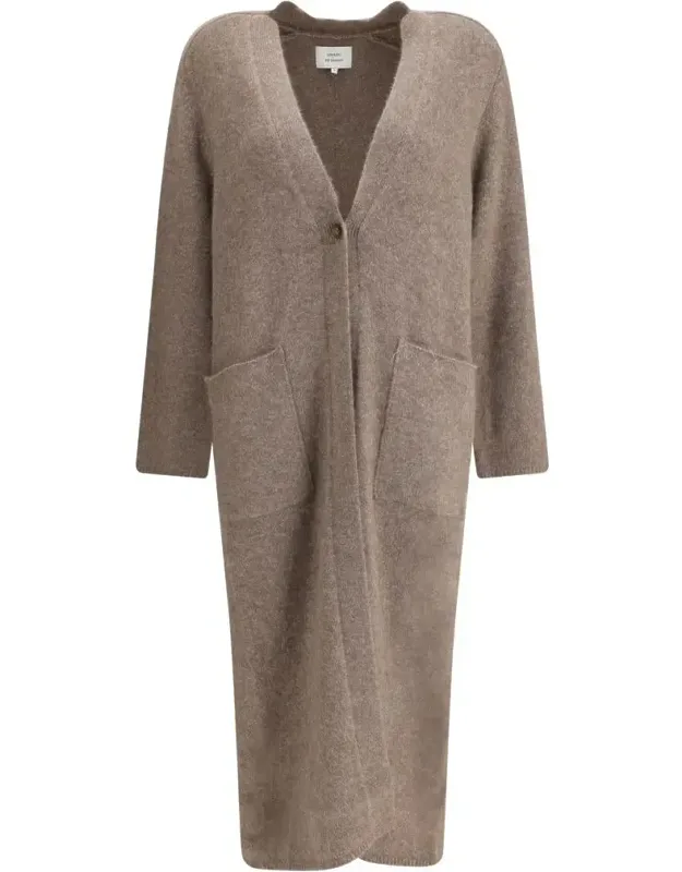Smet Long Cardigan - Soft Yak Blend, Deep V-neck