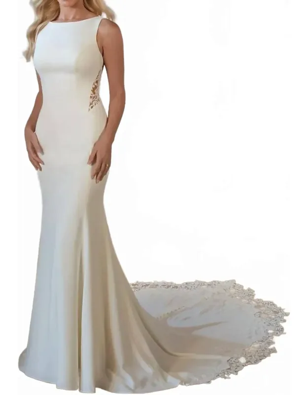 Modest Column Wedding Dress