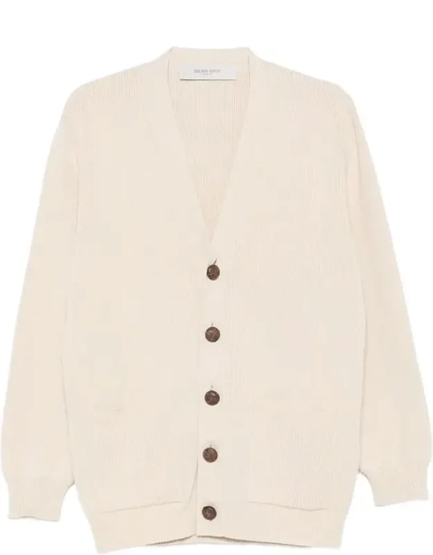 Cardigan Ribbed Knit V-neck