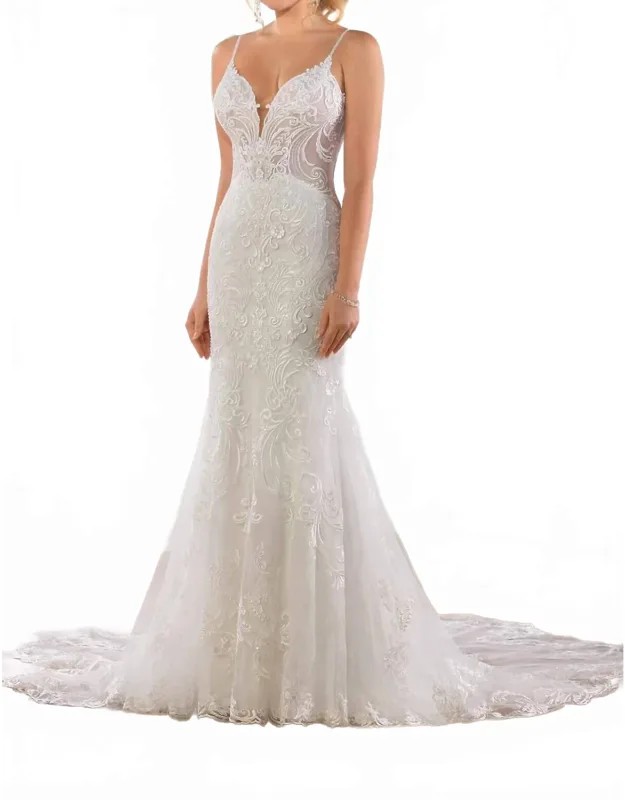 Beaded Fit-and-flare Wedding Dress
