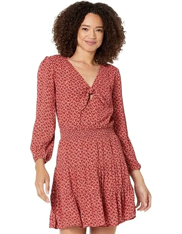 Sandee Dress Printed Tiered Ruffle Hem A-line