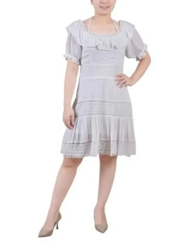 Tiered Knee-length Sheath Dress