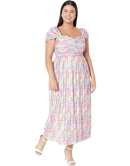 Jackson Dress Multi Ruched Belted Waist Pleated