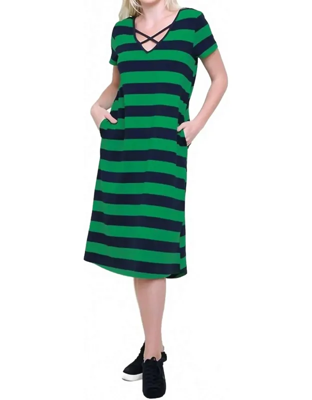 Striped Midi Dress
