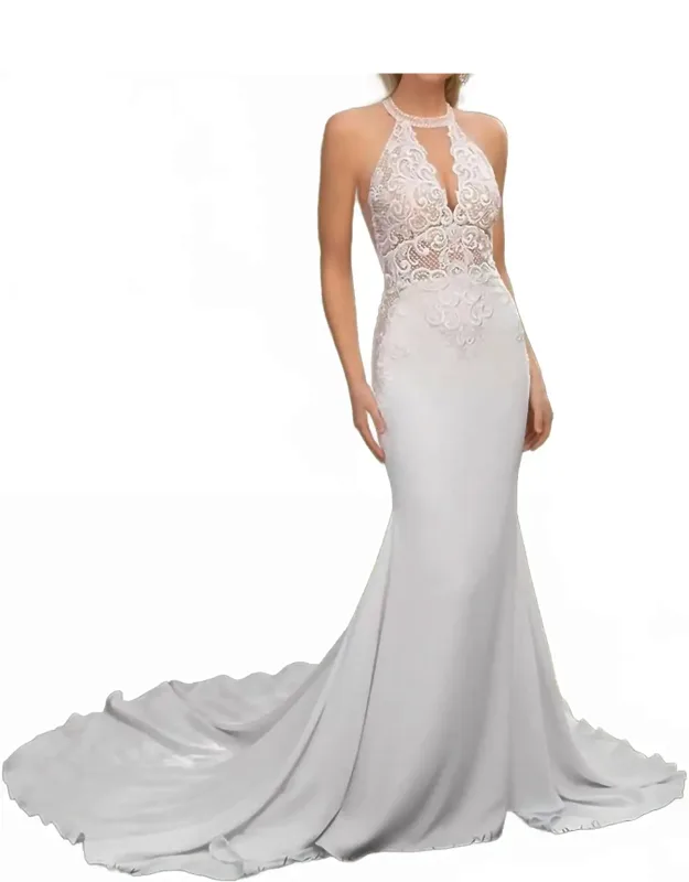 Halter Neck Wedding Dress