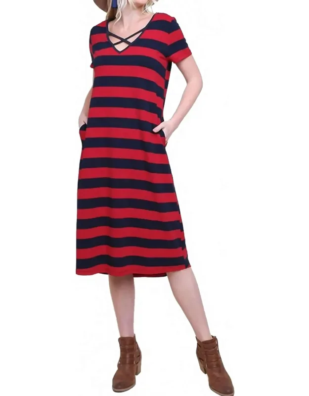 Striped Midi Dress