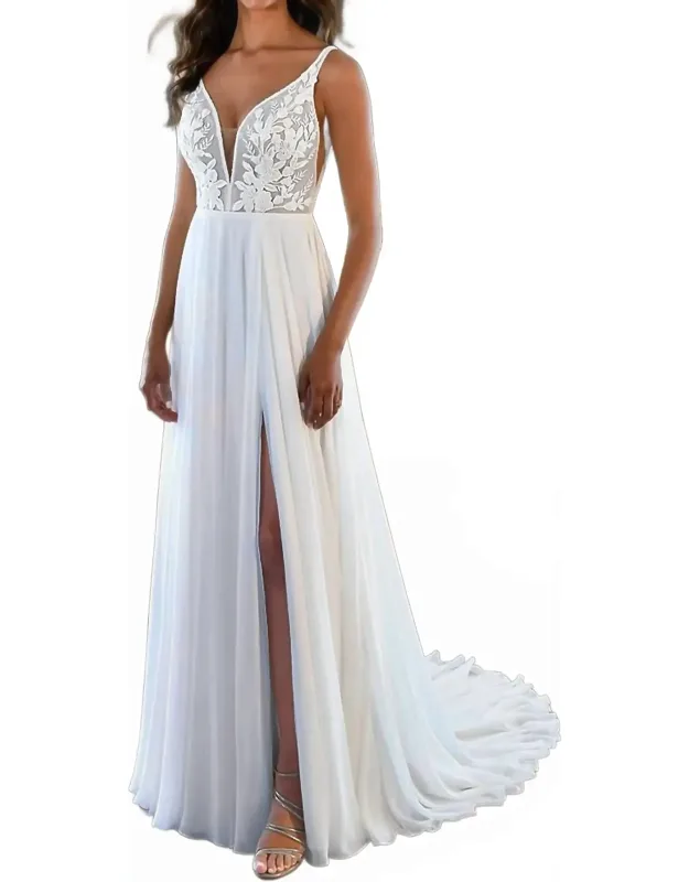 Simple A-line Wedding Dress