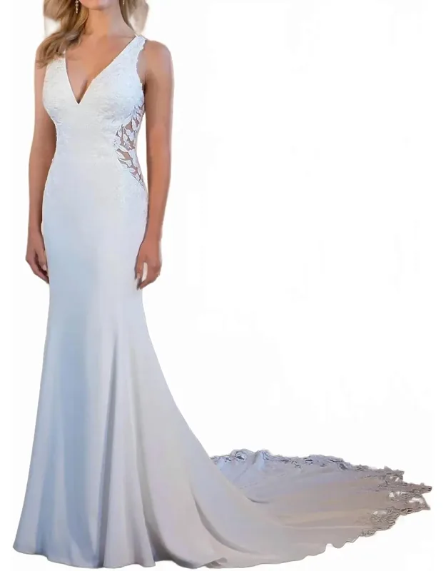 Glamorous Column Wedding Dress