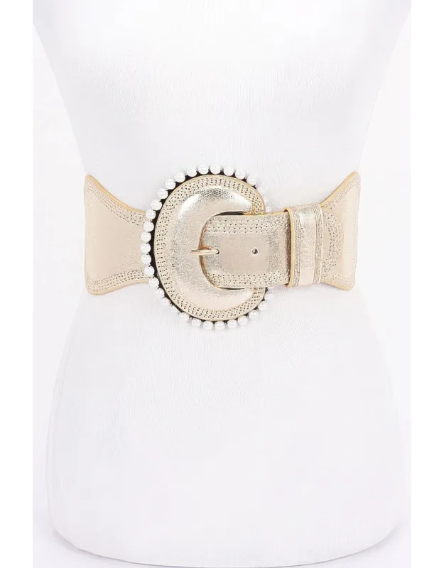 Pearl Metallic Elastic Belt