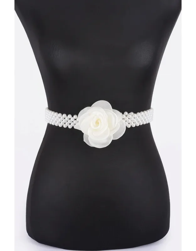 Flower Stretch Pearl Belt