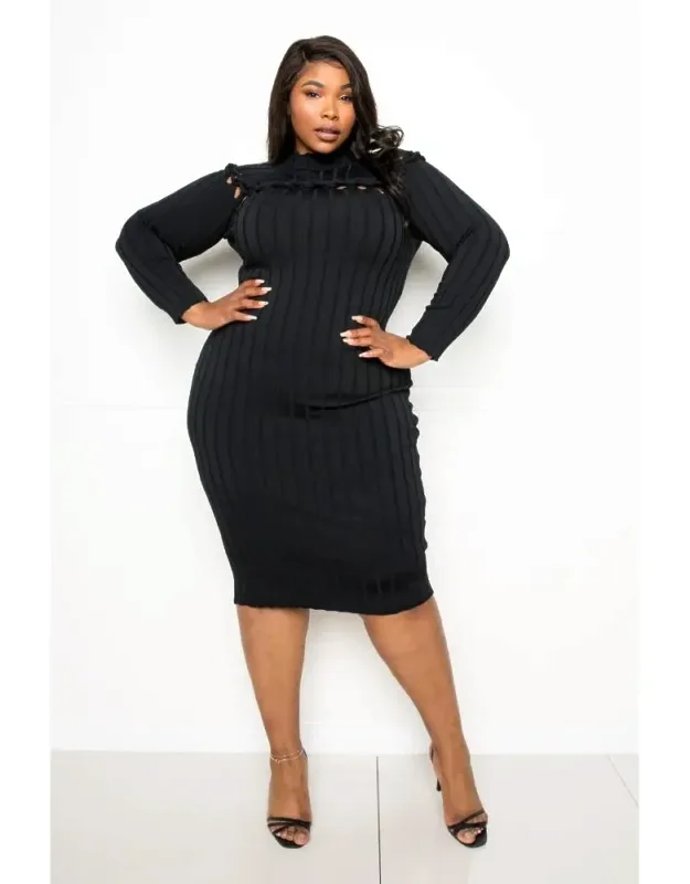 Knot Detail Sweater Dress