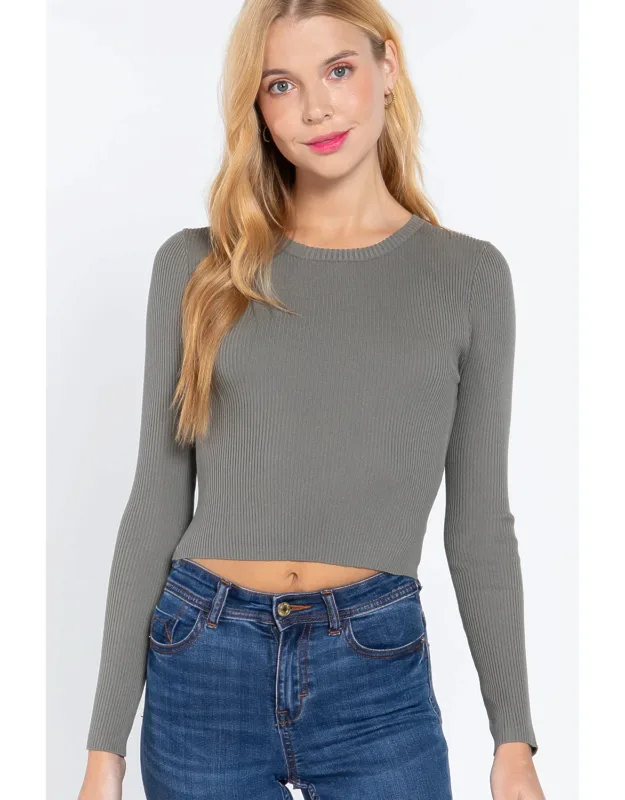 Open Back Sweater Top