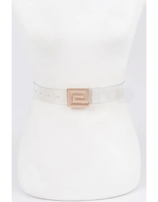 Metal Buckle Vegan Belt