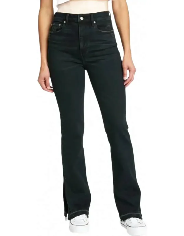 Go-getter Hi-rise Side Slit Flare Jeans