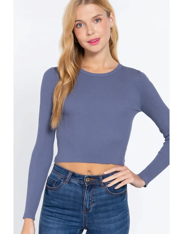 Open Back Sweater Top