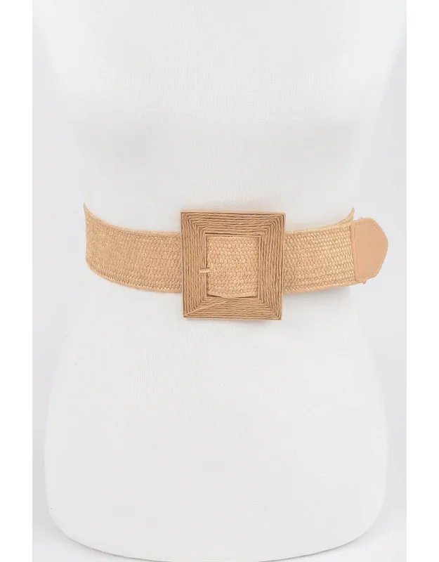 Square Buckle Stretch Belt