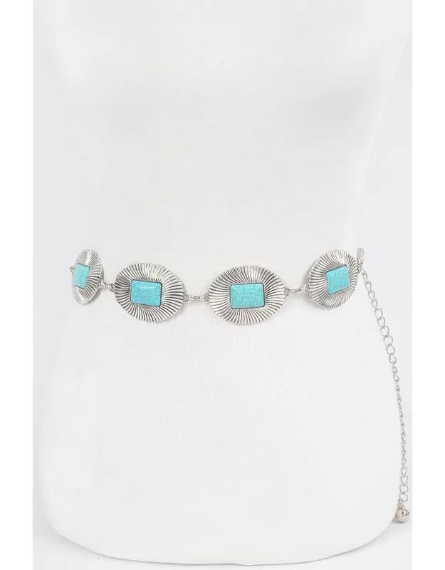 Western Style Metal Chain Belt